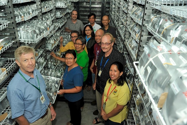 THE CORE 3K RGP team at IRRI involves (left vertical row from top) Nickolai N. Alexandrov, Ma. Elizabeth B. Naredo, Maria Socorro R. Almazan , Flora C. de Guzman, and Ruaraidh Sackville Hamilton; (right vertical row from top) Renato A. Reaño, Hei Leung, Grace Lee S. Capilit, Ramil P. Mauleon, Kenneth McNally, and Sheila Mae Q. Mercado. Jauhar Ali and Myla Christy Rellosa are not pictured.