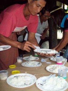 Farmers also check the taste when choosing their preferred salinity-tolerant variety. (Photo: Romeo Labios)