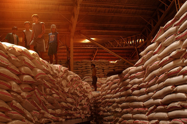 A SHIPMENT of rice in a warehouse in Manila, Philippines (Photo: IRRI)