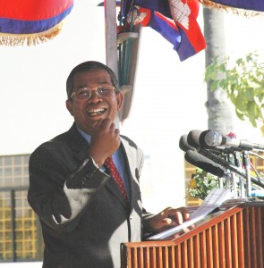 Hun Sen, Cambodian leader since 1979. (Photo: Gene Hettel)