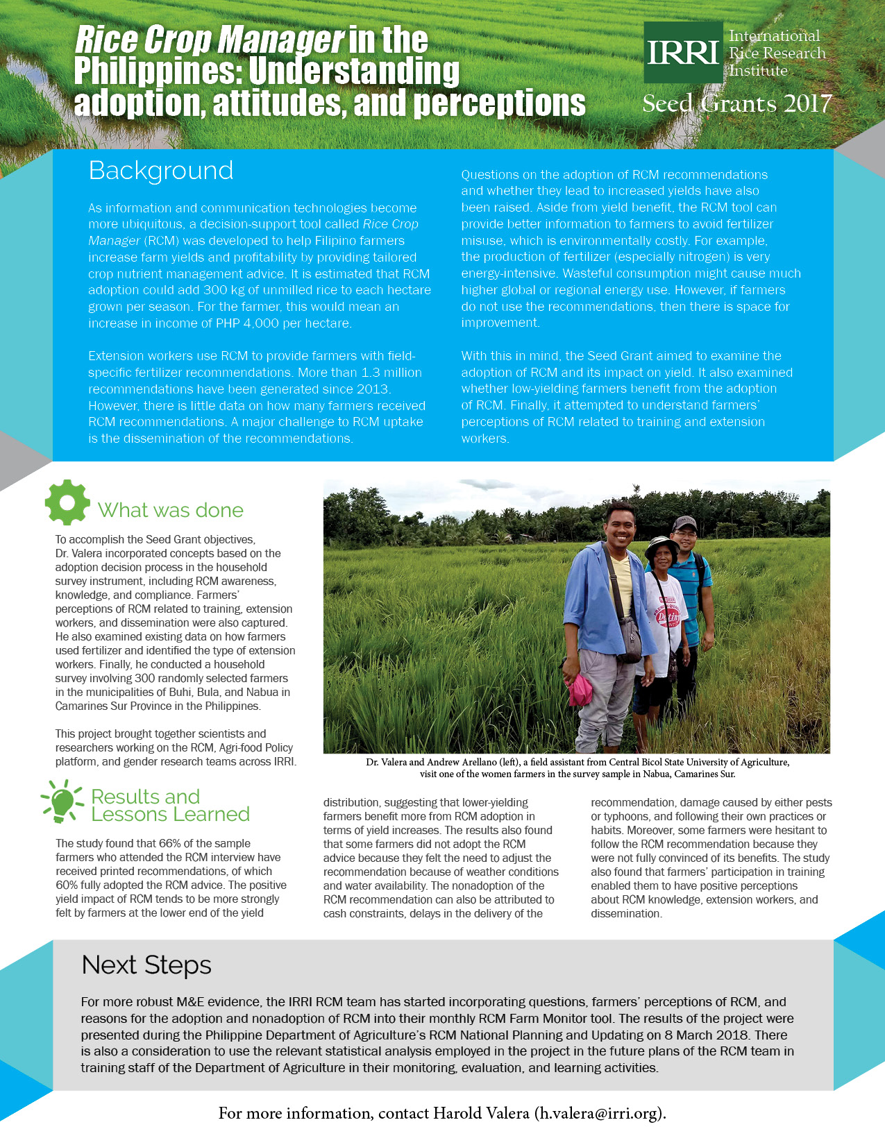 Rice Crop Manager in the Philippines: Understanding adoption, attitudes, and perceptions (Click to enlarge.)